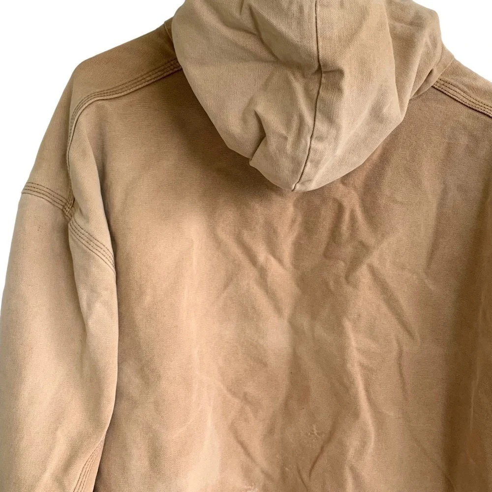 Vintage Carhartt Canvas Flannel Lined Jacket Hood USA Union Tag Size Men’s XXL
